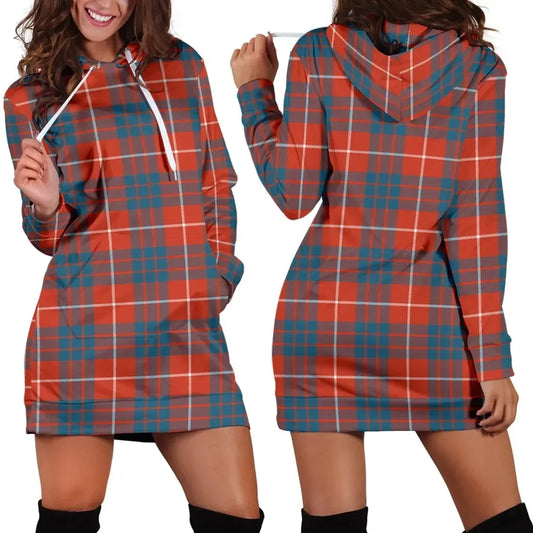 Hamilton Ancient Tartan Plaid Hoodie Dress