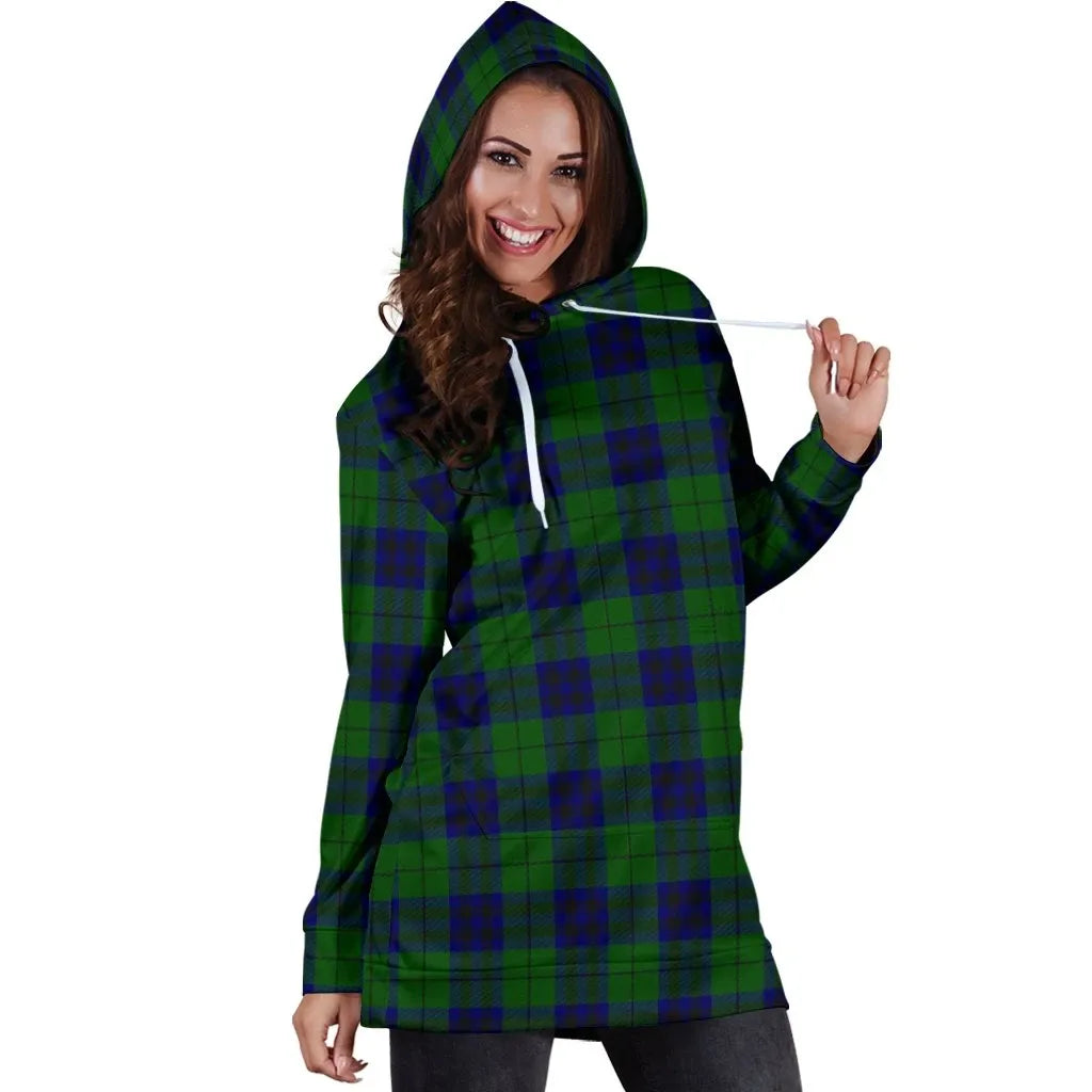 Keith Modern Tartan Plaid Hoodie Dress