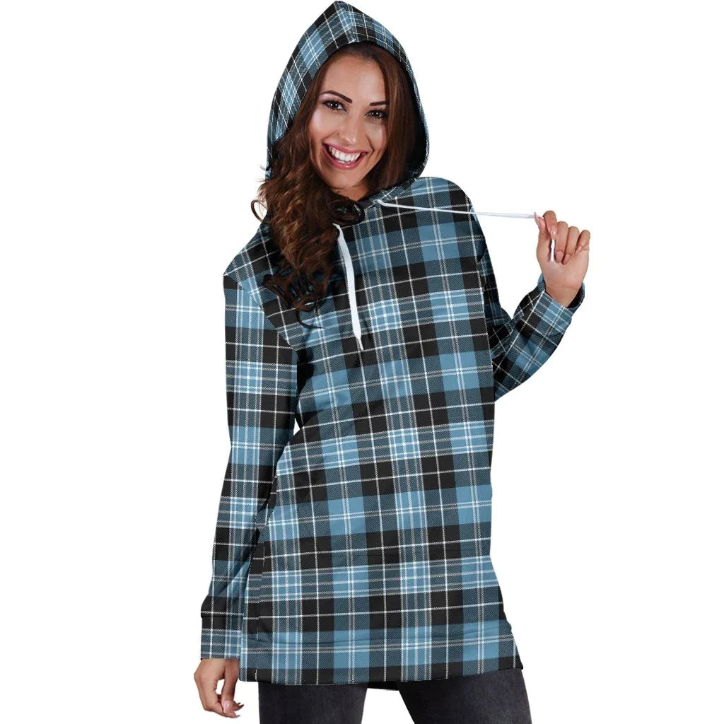 Clark Ancient Tartan Plaid Hoodie Dress