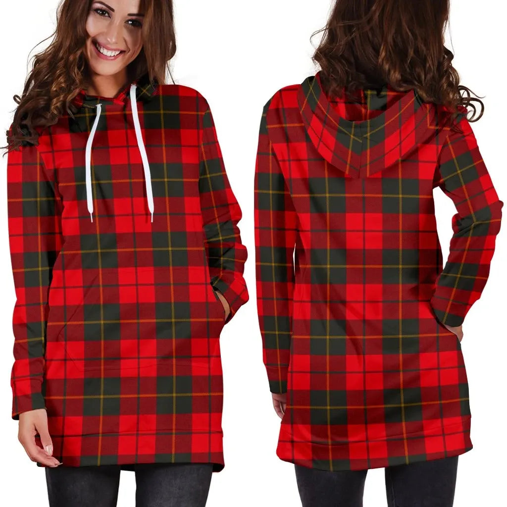 Wallace Weathered Tartan Plaid Hoodie Dress