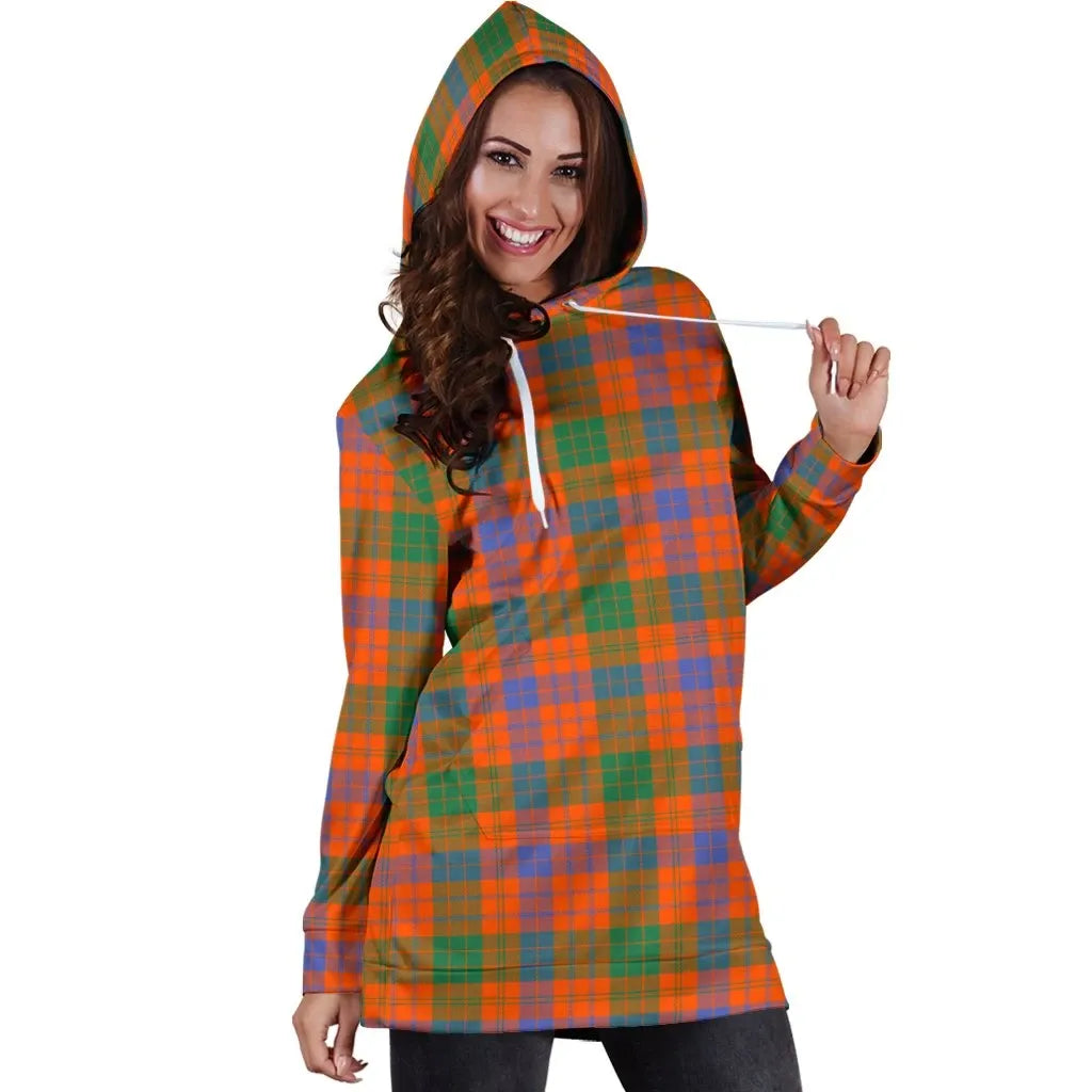 Ross Ancient Tartan Plaid Hoodie Dress