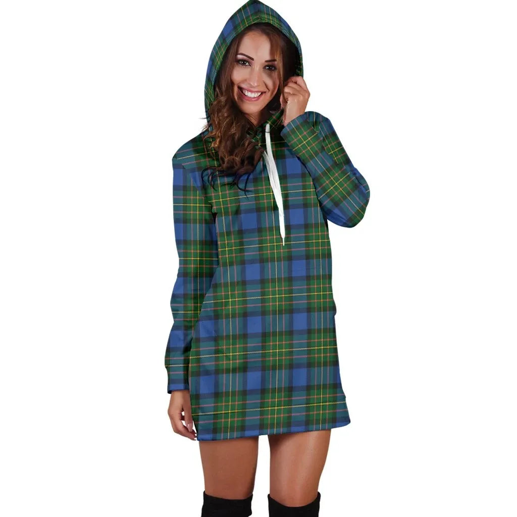 MacLaren Ancient Tartan Plaid Hoodie Dress