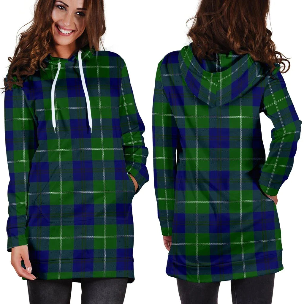 Oliphant Modern Tartan Plaid Hoodie Dress