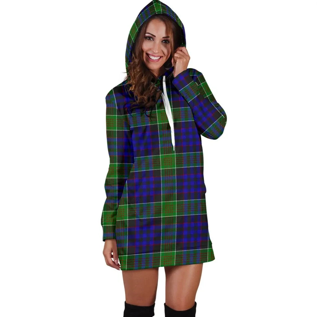 Newman Tartan Plaid Hoodie Dress