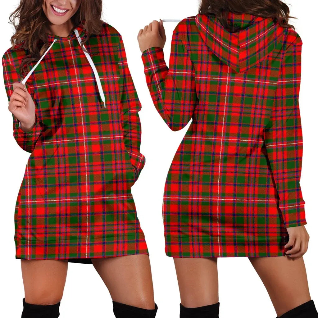 MacKinnon Modern Tartan Plaid Hoodie Dress