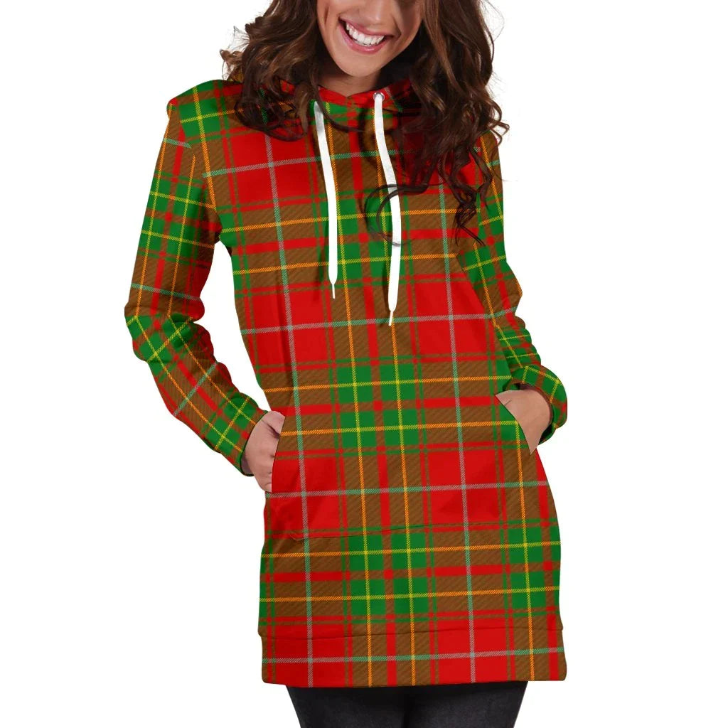 Burnett Ancient Tartan Plaid Hoodie Dress