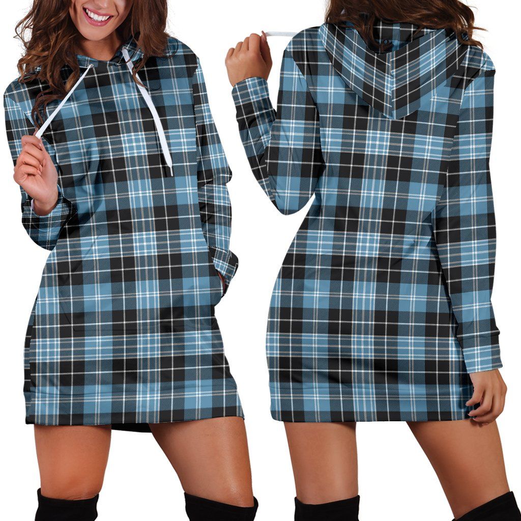 Clark Ancient Tartan Plaid Hoodie Dress