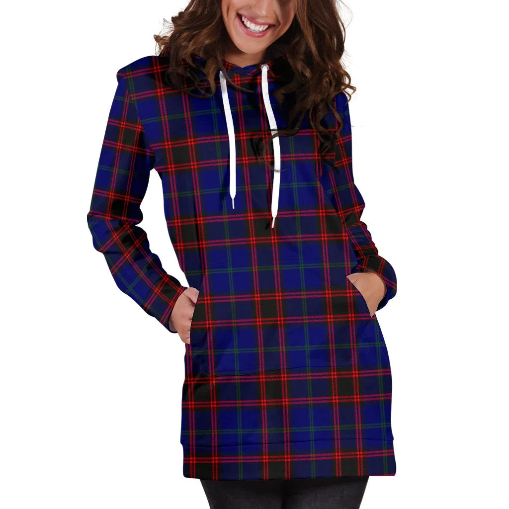 Home Modern Tartan Plaid Hoodie Dress