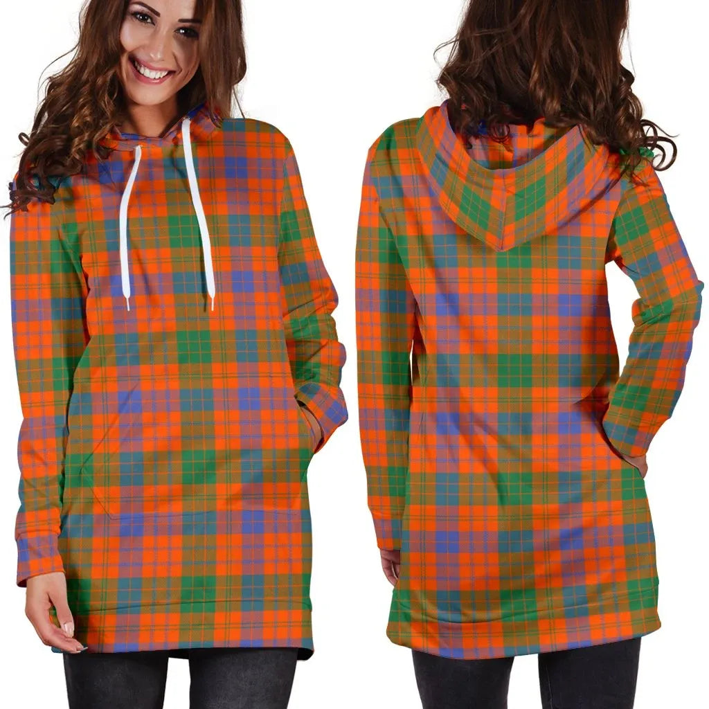 Ross Ancient Tartan Plaid Hoodie Dress