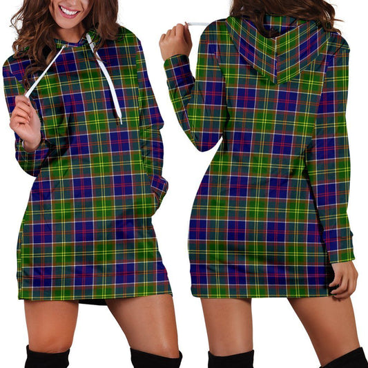 Ayrshire District Tartan Plaid Hoodie Dress