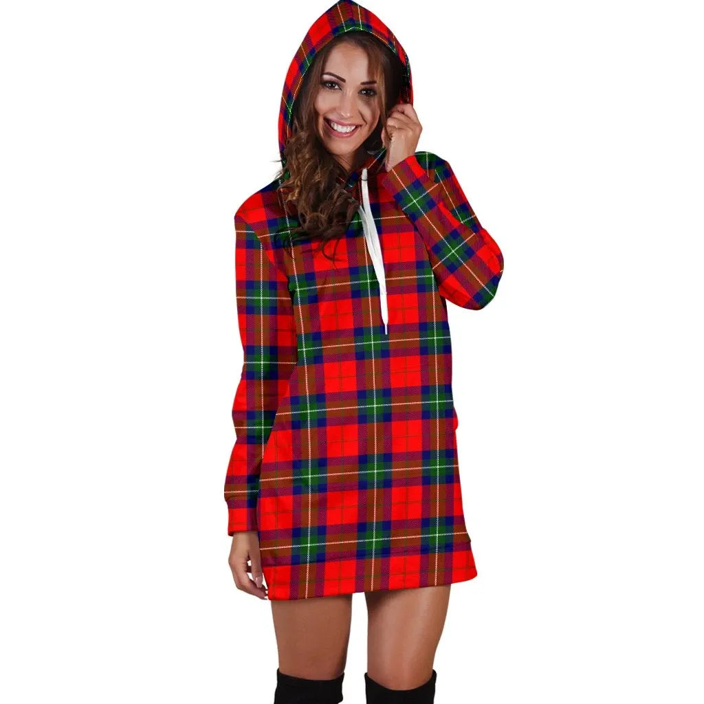 Ruthven Modern Tartan Plaid Hoodie Dress