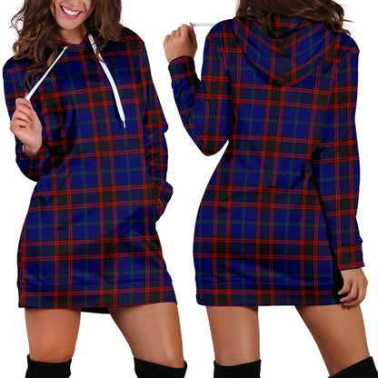 Home Modern Tartan Plaid Hoodie Dress