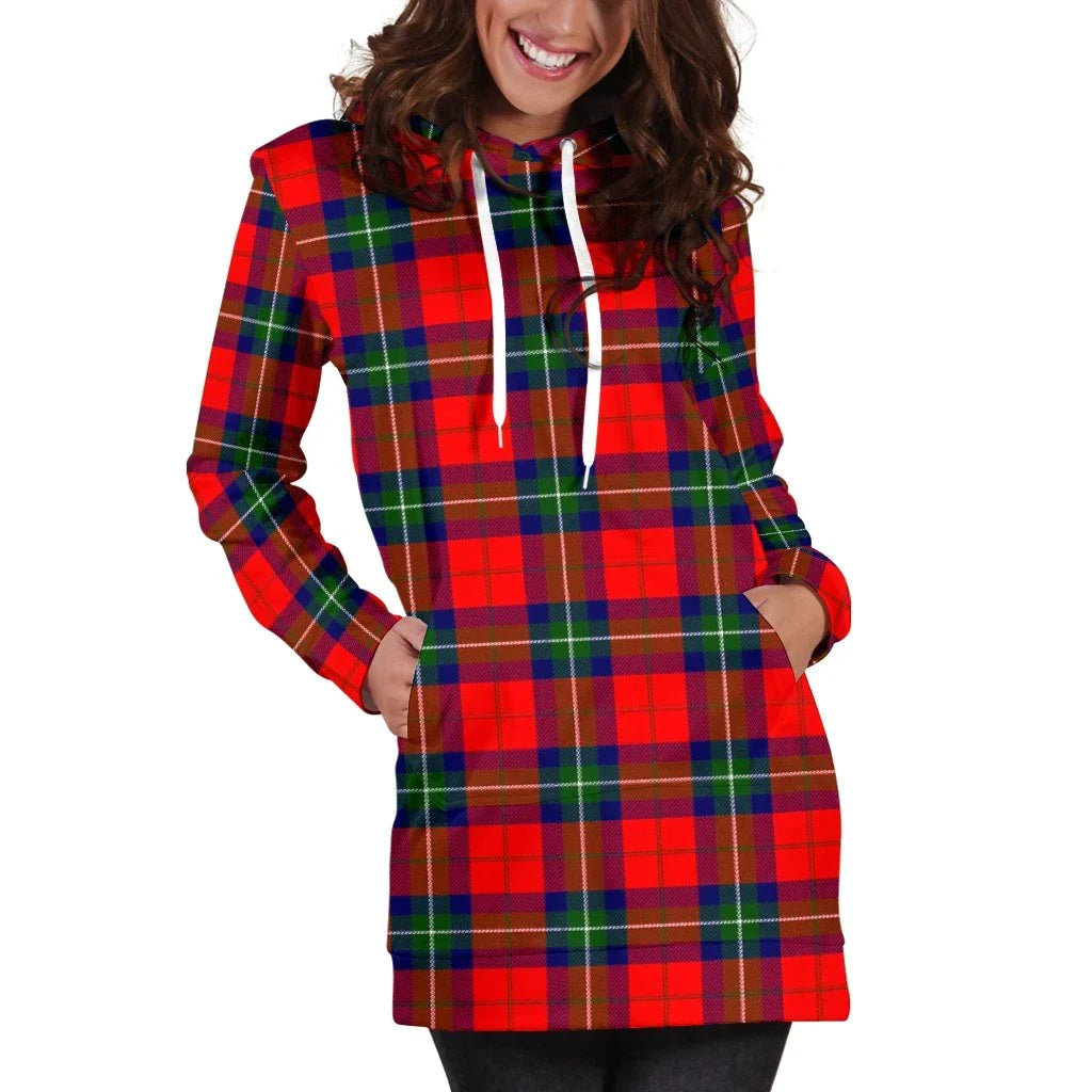 Ruthven Modern Tartan Plaid Hoodie Dress