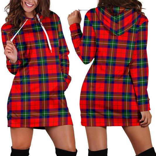 Ruthven Modern Tartan Plaid Hoodie Dress