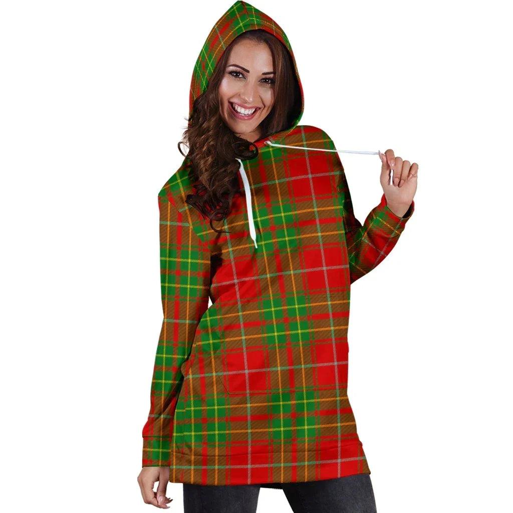 Burnett Ancient Tartan Plaid Hoodie Dress