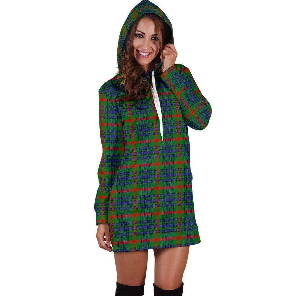 Aiton Tartan Plaid Hoodie Dress