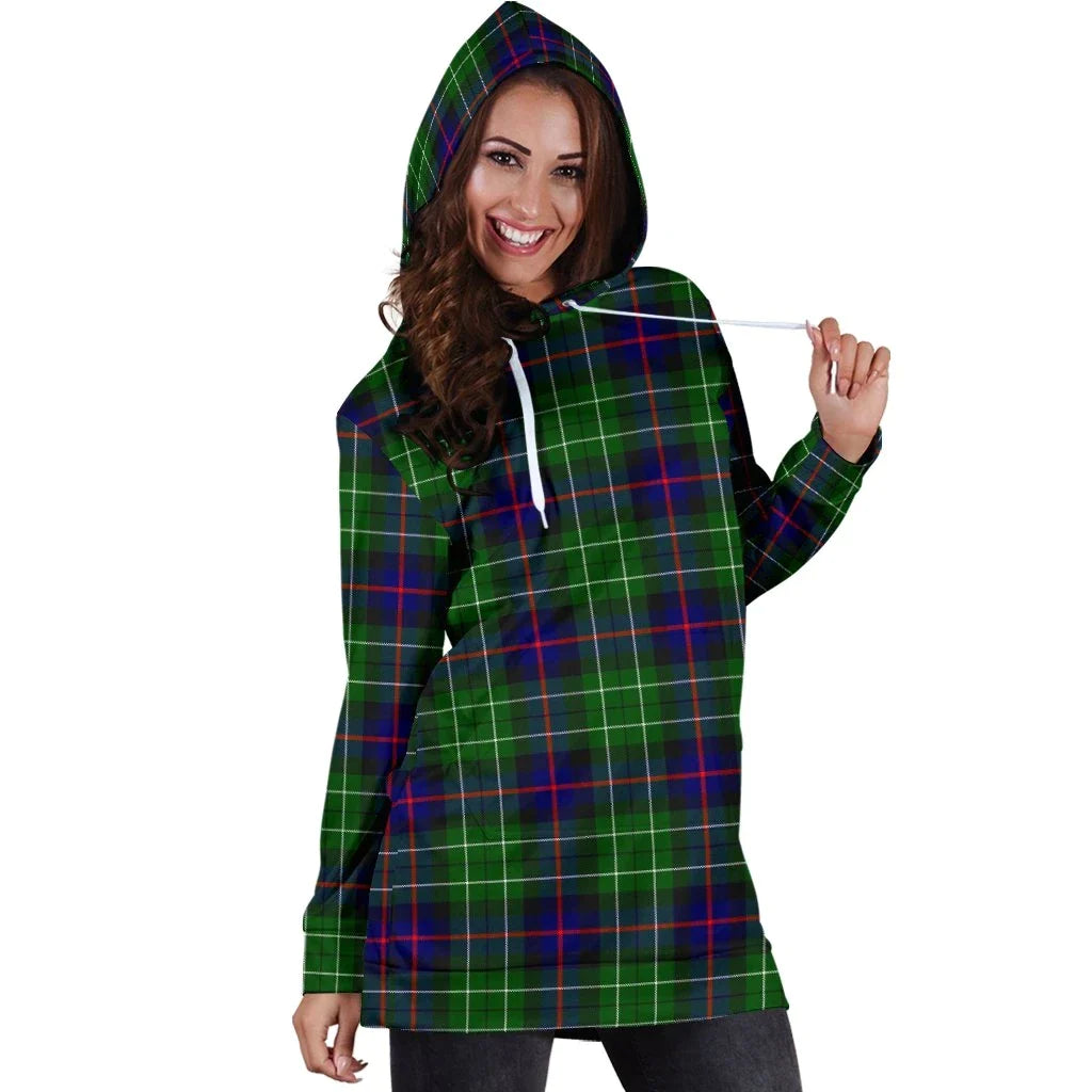 Leslie Hunting Tartan Plaid Hoodie Dress