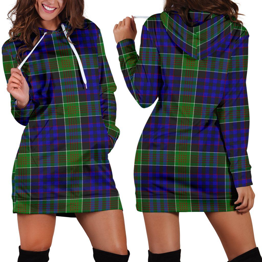 Newman Tartan Plaid Hoodie Dress