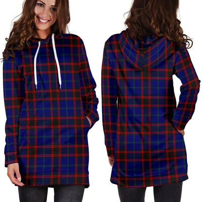 Home Modern Tartan Plaid Hoodie Dress