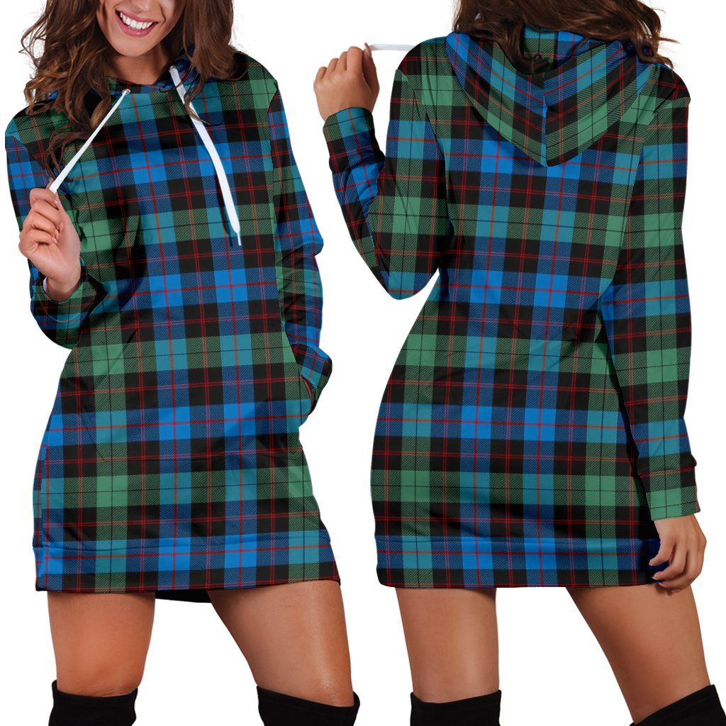 Guthrie Ancient Tartan Plaid Hoodie Dress