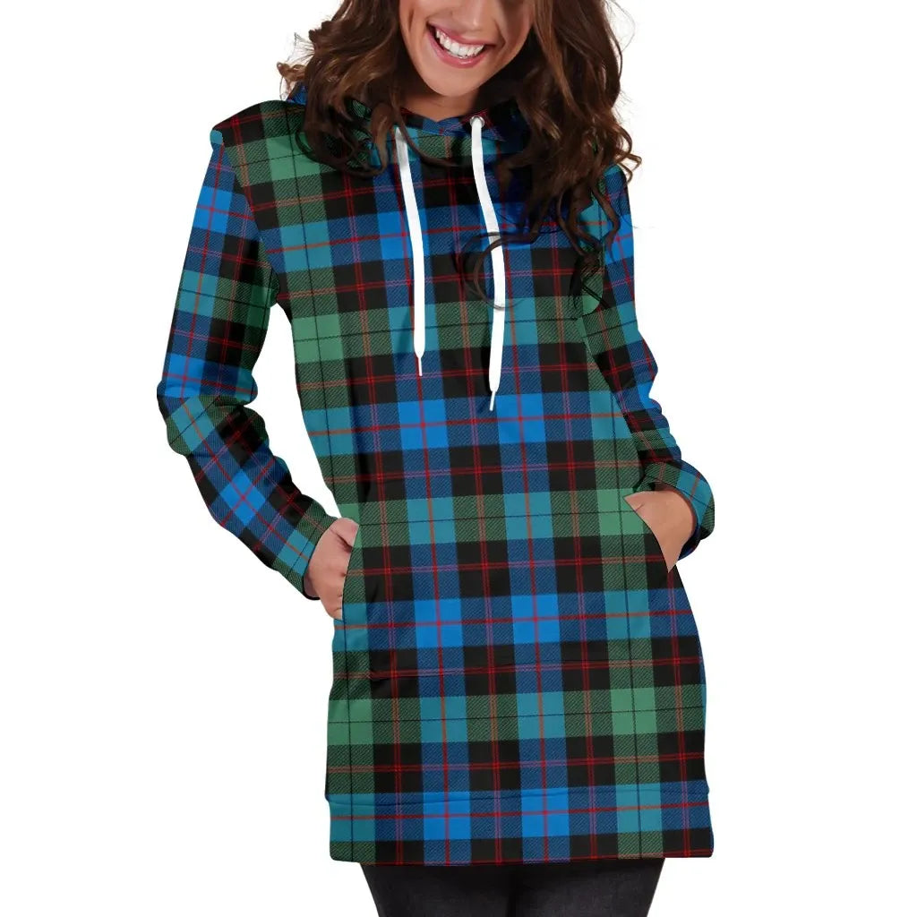 Guthrie Ancient Tartan Plaid Hoodie Dress