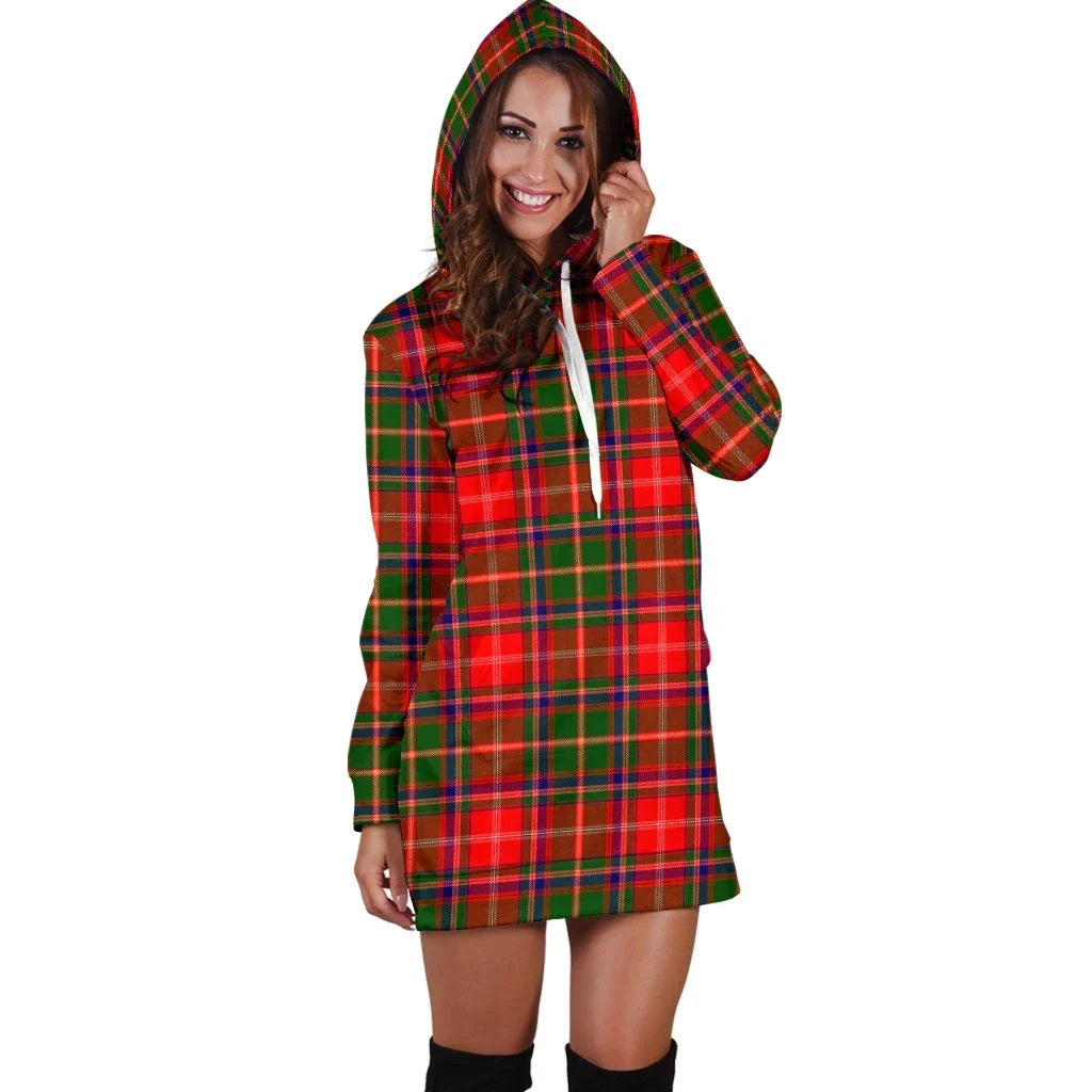 Somerville Modern Tartan Plaid Hoodie Dress