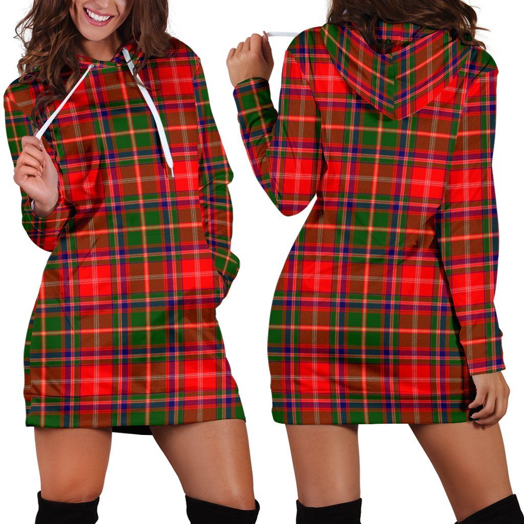 Somerville Modern Tartan Plaid Hoodie Dress