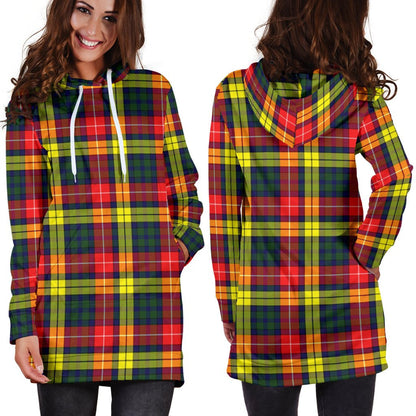 Buchanan Modern Tartan Plaid Hoodie Dress