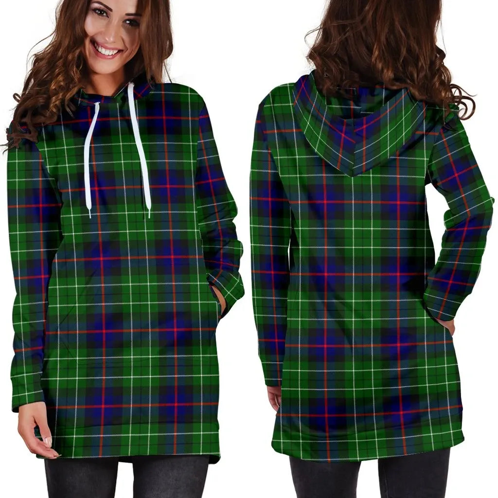 Leslie Hunting Tartan Plaid Hoodie Dress