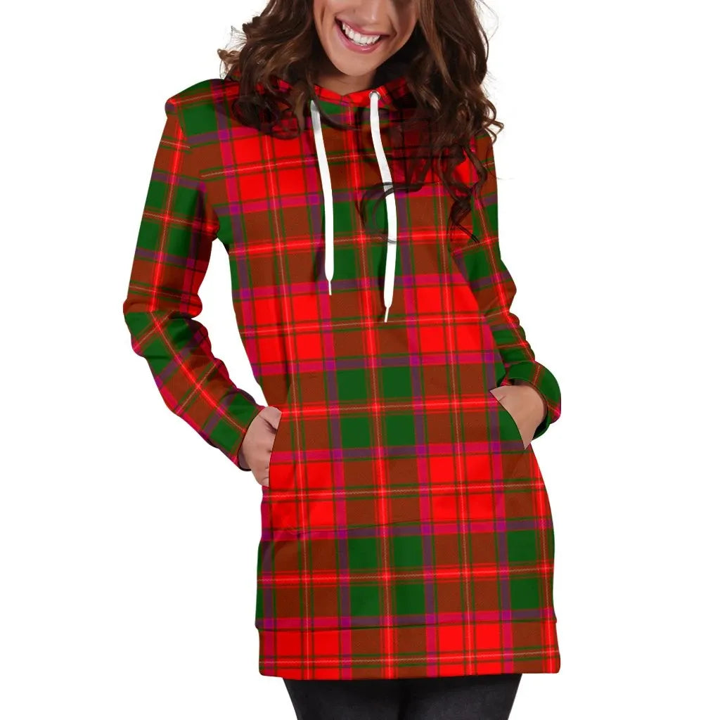 Crief District Tartan Plaid Hoodie Dress