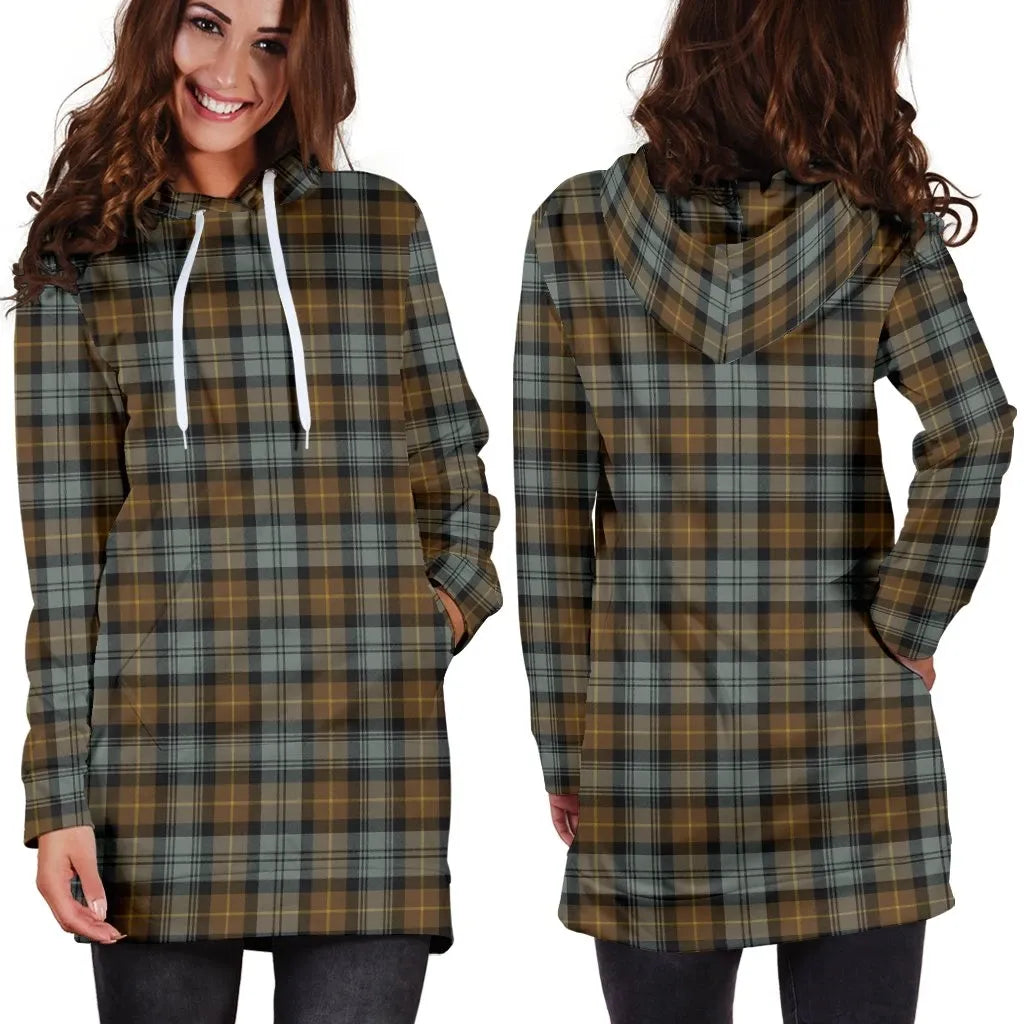 Gordon Weathered Tartan Plaid Hoodie Dress