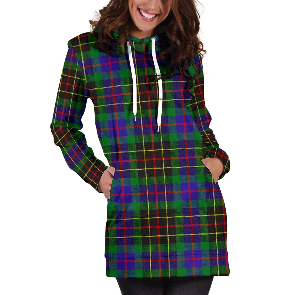 Brodie Hunting Modern Tartan Plaid Hoodie Dress