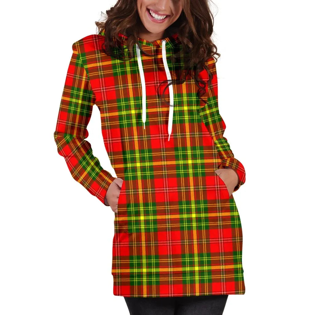 Leask Tartan Plaid Hoodie Dress