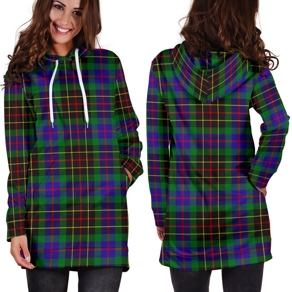 Brodie Hunting Modern Tartan Plaid Hoodie Dress