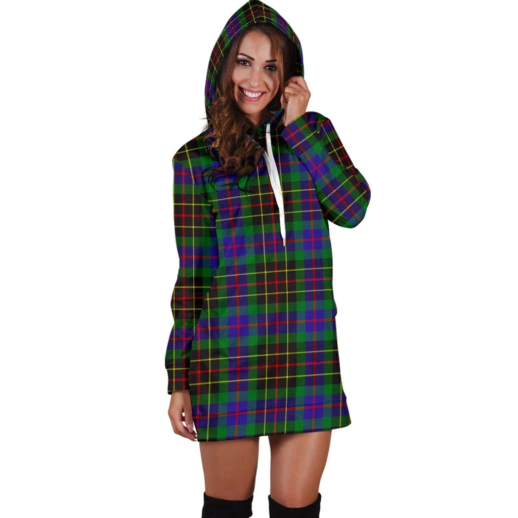 Brodie Hunting Modern Tartan Plaid Hoodie Dress