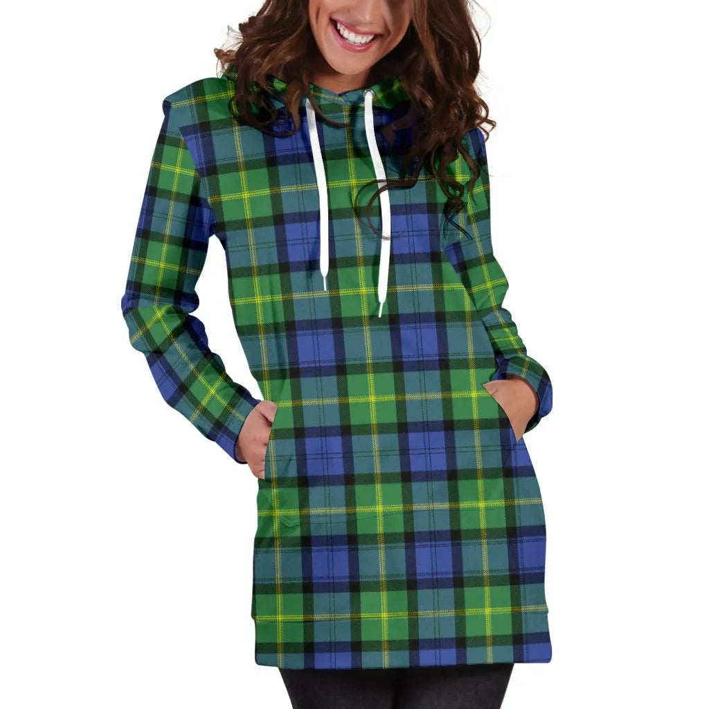 Gordon Old Ancient Tartan Plaid Hoodie Dress