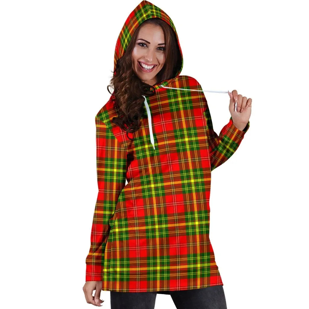 Leask Tartan Plaid Hoodie Dress