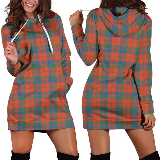 Robertson Ancient Tartan Plaid Hoodie Dress