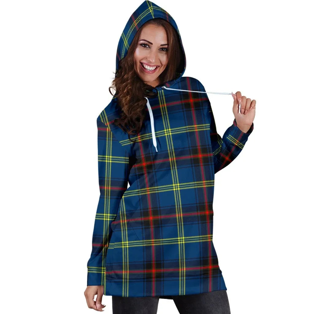 Grewar Tartan Plaid Hoodie Dress