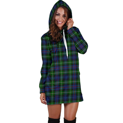 MacKenzie Modern Tartan Plaid Hoodie Dress