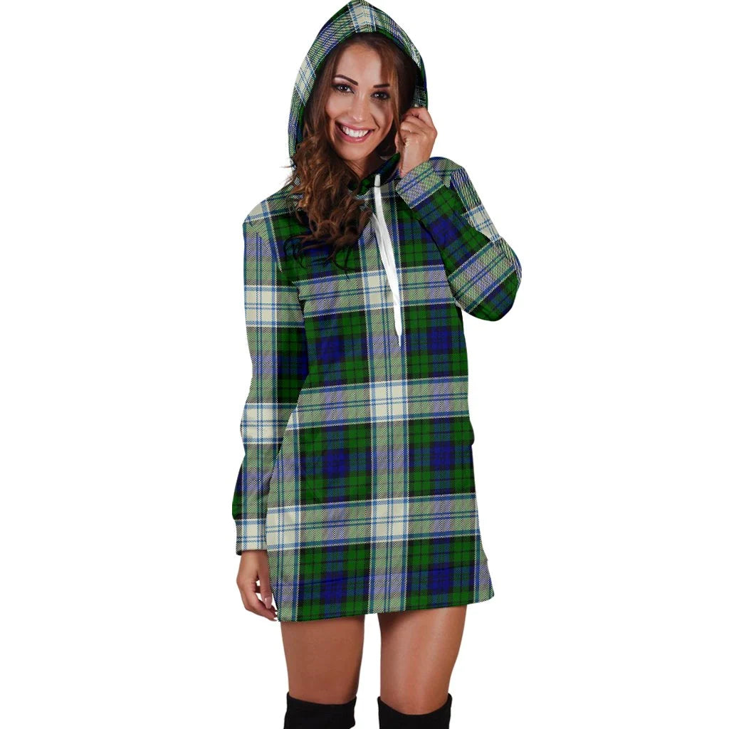 Blackwatch Dress Modern Tartan Plaid Hoodie Dress