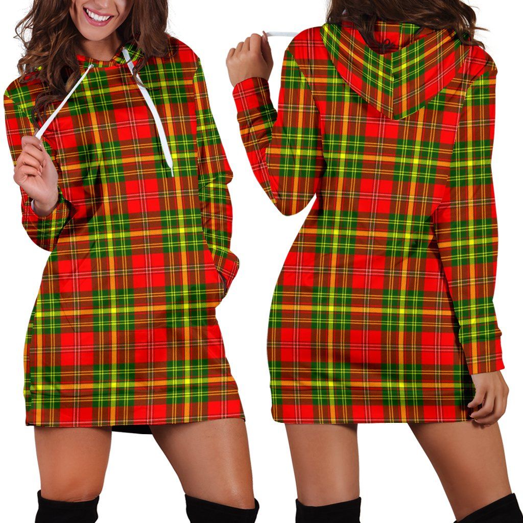 Leask Tartan Plaid Hoodie Dress