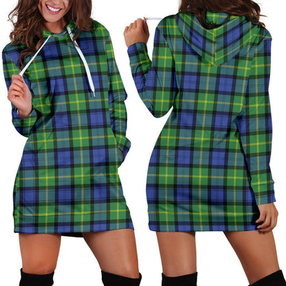 Gordon Old Ancient Tartan Plaid Hoodie Dress