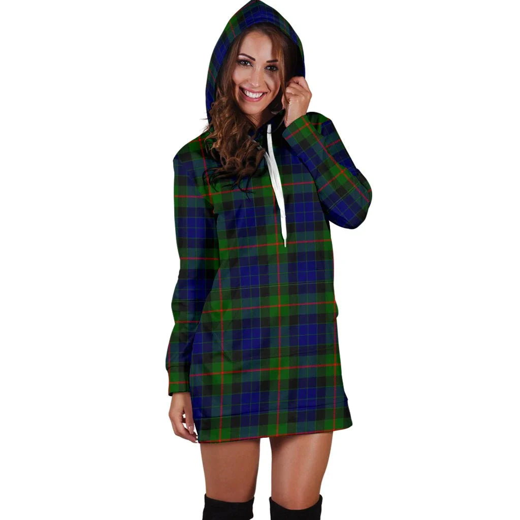 Gunn Modern Tartan Plaid Hoodie Dress