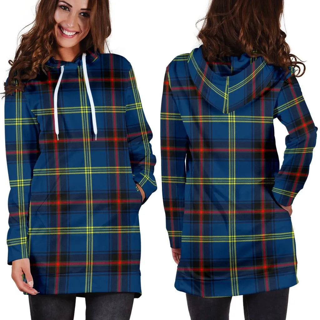 Grewar Tartan Plaid Hoodie Dress