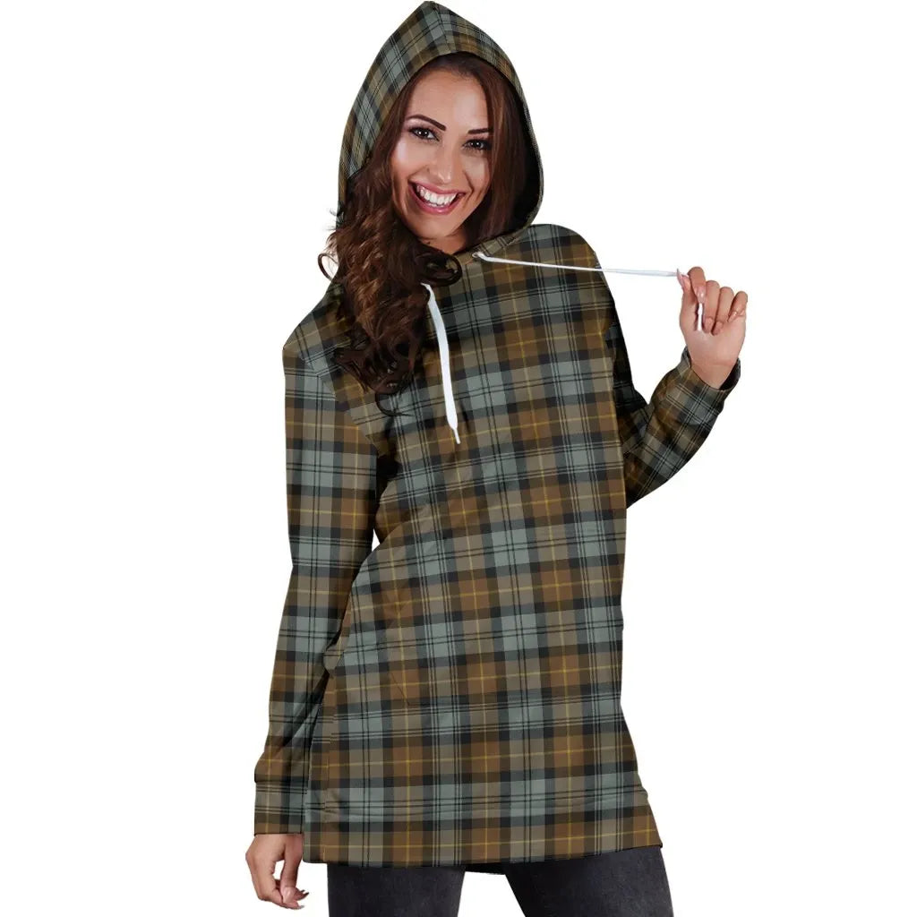 Gordon Weathered Tartan Plaid Hoodie Dress