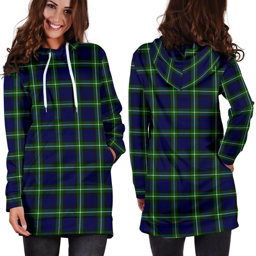 Lamont Modern Tartan Plaid Hoodie Dress