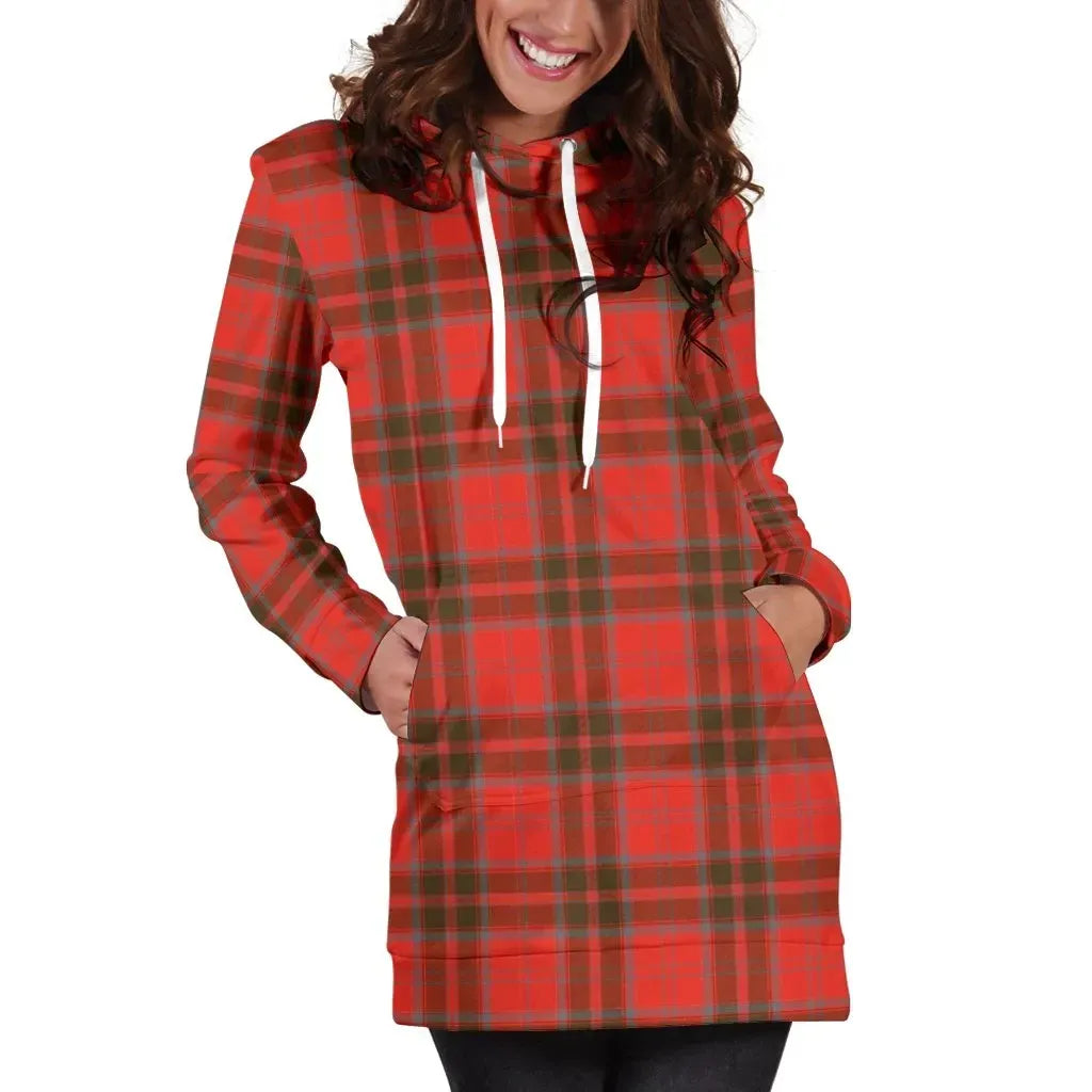 Grant Weathered Tartan Plaid Hoodie Dress