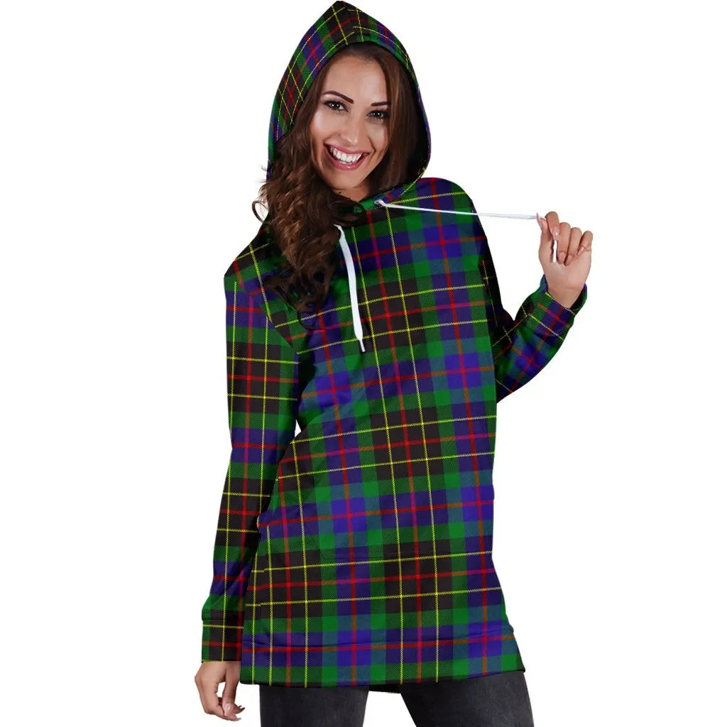 Brodie Hunting Modern Tartan Plaid Hoodie Dress