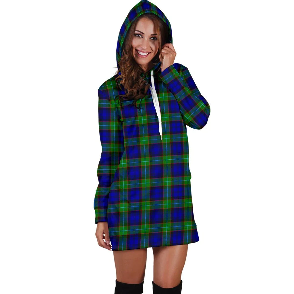 Sempill Modern Tartan Plaid Hoodie Dress